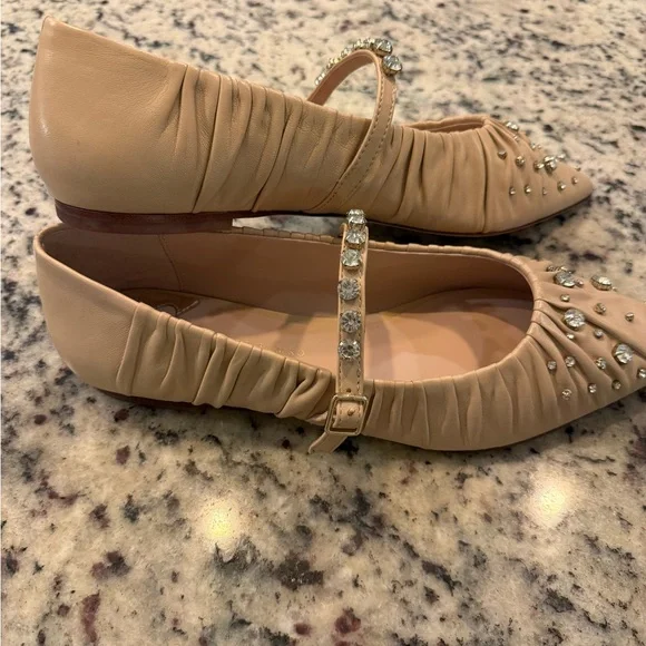 Antonio Melani x Jennifer Symko Lyssa Lou Leather Studded Mary Jane Flats - Picture 4 of 7